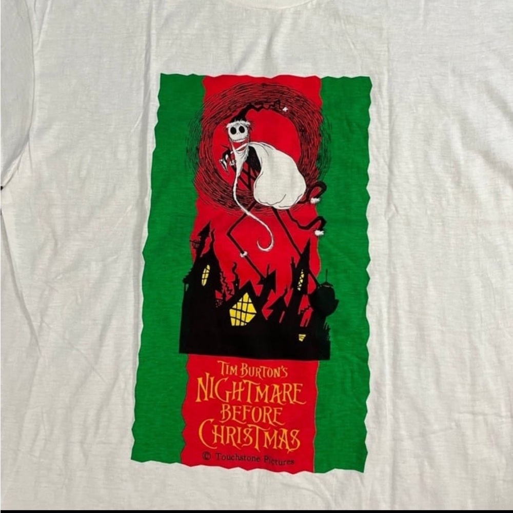 New vintage 1997 sega Nightmare Before Christmas  tee - fits Mens Large - Picture 2 of 6